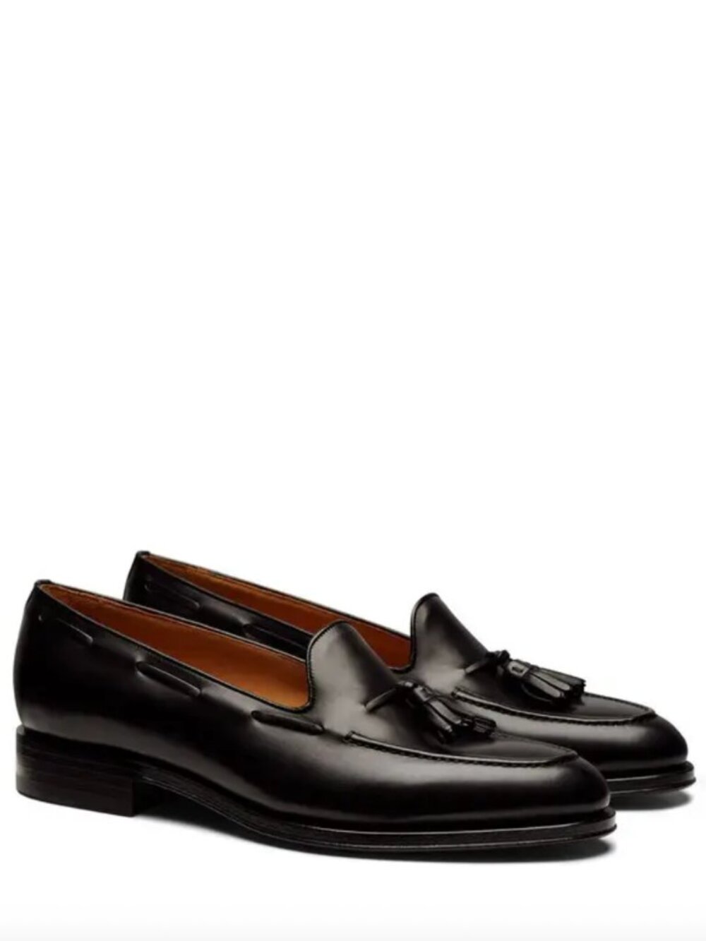 SuitSupply Brown Leather Loafers in Size 43